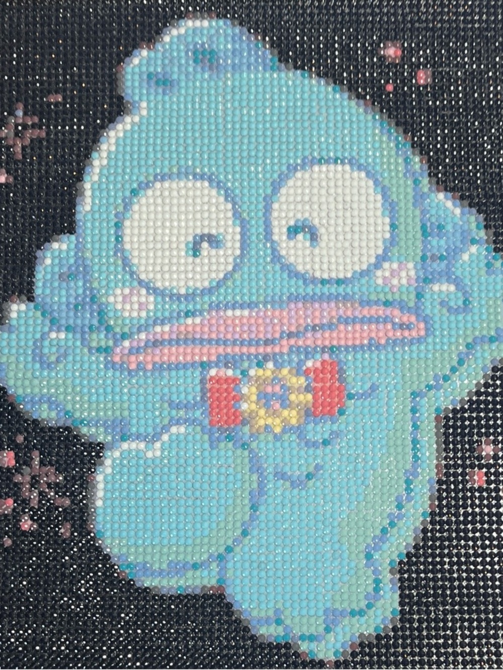 #36 Hangyodon- inspired Diamond Art with Bow Accent